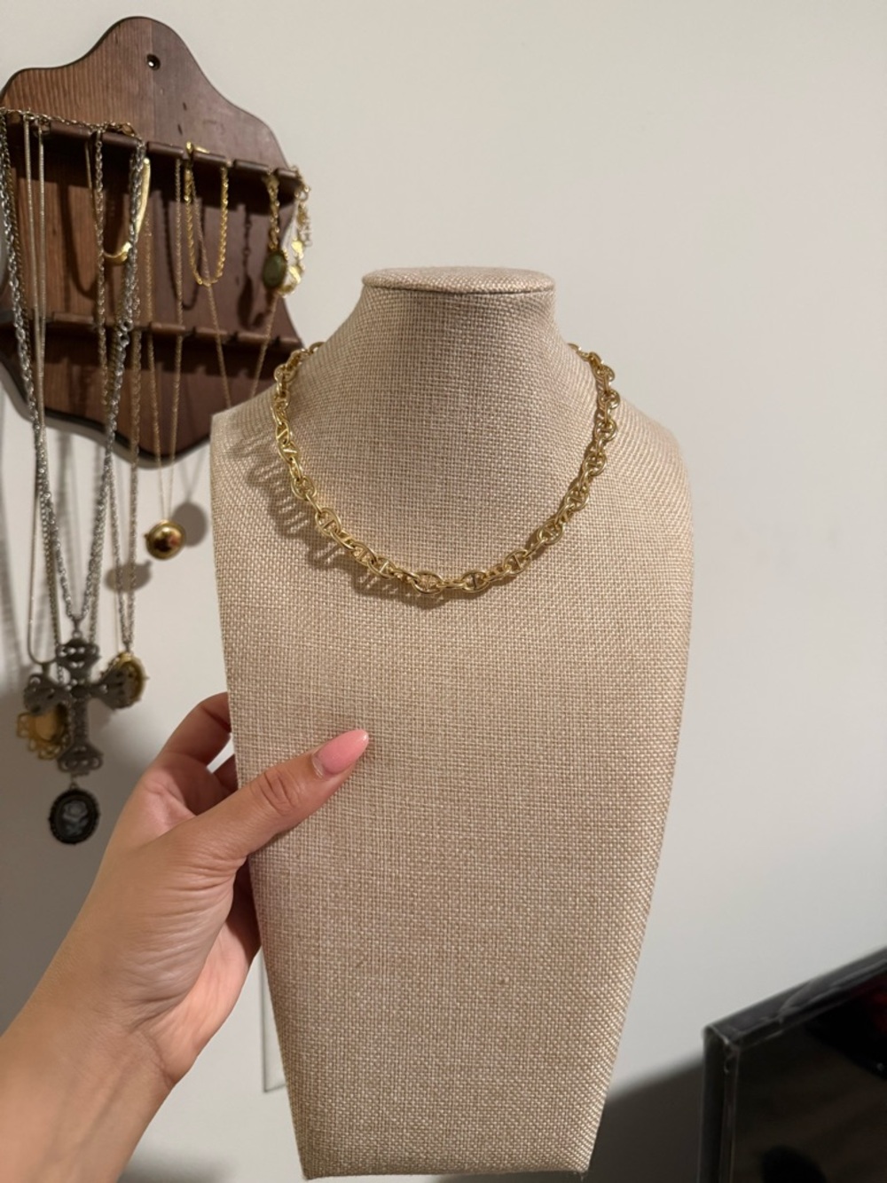 Gold Tone Mariner Chain Necklace - Unbranded